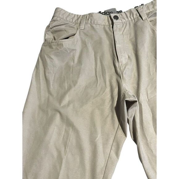 Adidas Mens Cream Khaki Performance Golf Pants Tan Logo 31x31 - Picture 2 of 8